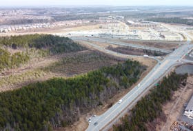 Photo of the land for proposed housing development signed by the province and Clayton Developments at Mount Hope in Woodside.