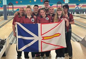 The Newfoundland and Labrador contingent that competed at the recent Canadian 5-Pin Bowlers' Association Youth Challenge event in Calgary, Alta., went undefeated in the tournament and won the gold medal. They are the first team ever to go undefeated at the event. Members of the team are Amy Harris, Vanessa Elliott-Lynch, Abby Tiller, Jack Walsh, Brady Roberts and Jordan Dicks-Park. They are coached by Corrina Hogan-Sears and Art Wells. 