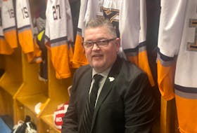 Yarmouth Mariners head coach Laurie Barron has been named the MHL's Coach of the Year for the 2021-2022 regular season. TINA COMEAU PHOTO