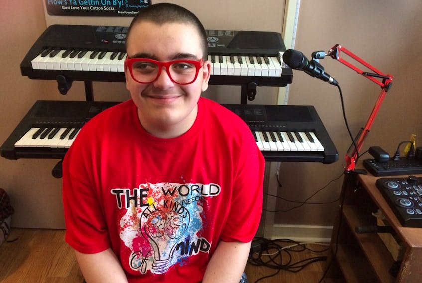 Dylan Bennett, 13, hopes to one day become a one-man band. The Corner Brook youth has launched a YouTube channel, Music on the Spectrum - Musically Autistic Newfie, to share his music.