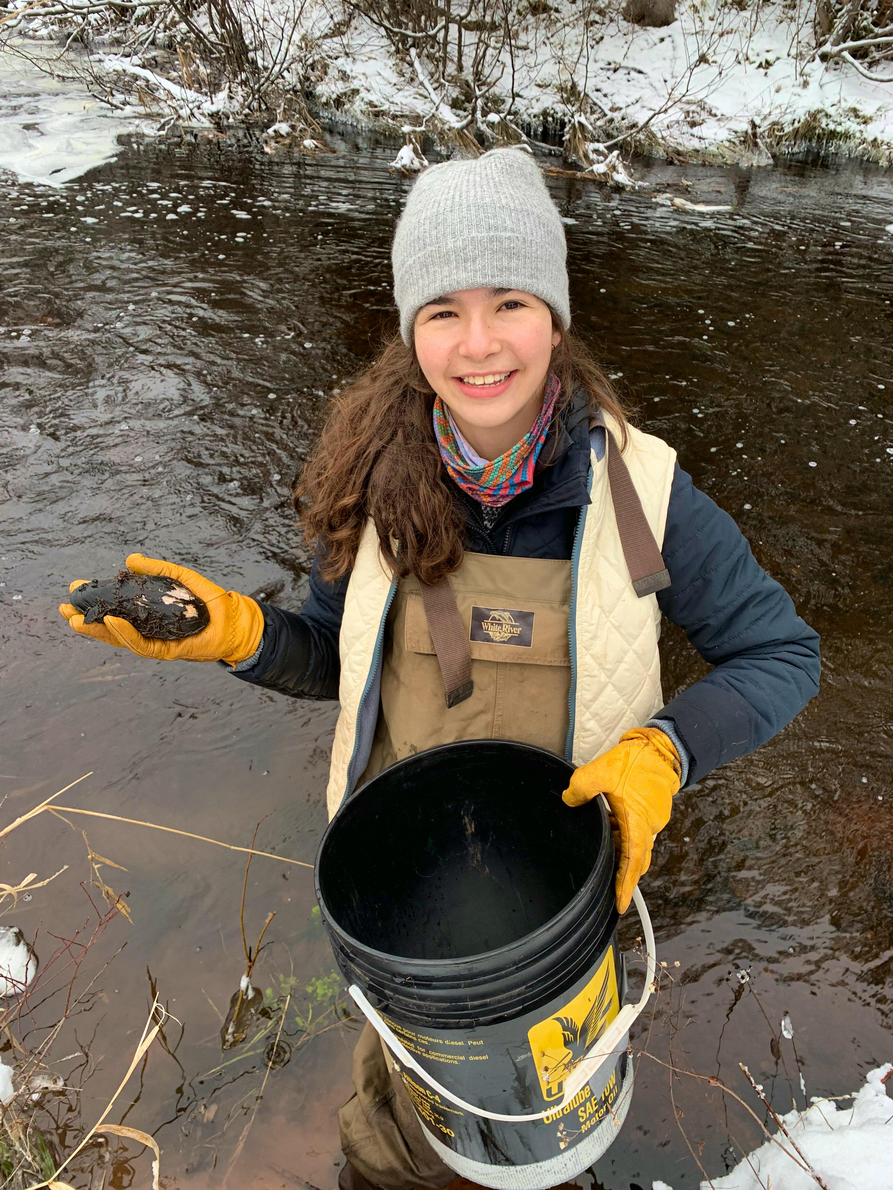 Gracee Gallant, an undergraduate student who worked on determining the status of rare mussel species in P.E.I., said her observations show that the eastern pearlshell is generally only present in watersheds with Atlantic salmon populations. 