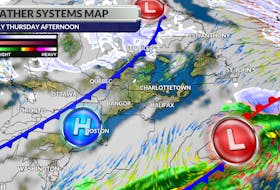 High-pressure will help keep conditions relatively calm Thursday and Friday. -WSI