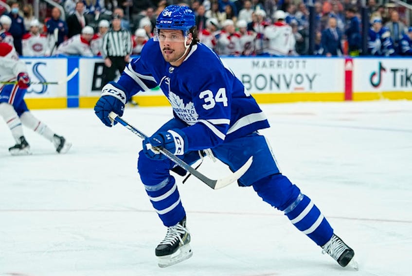 Maple Leafs forward Auston Matthews sits at 58 goals this season: 