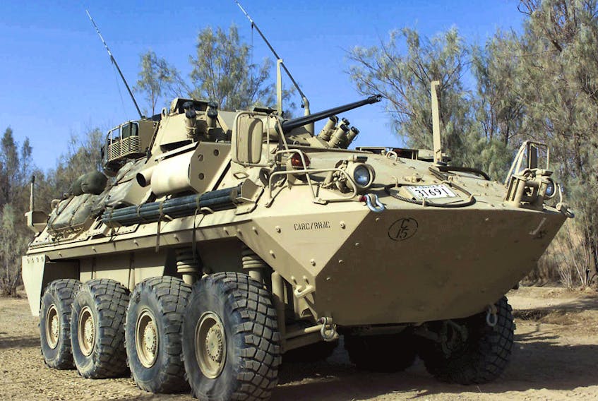 A Canadian Coyote light armoured vehicle in Kandahar in 2002. The federal government has no plans to send any of the retired vehicles to Ukraine despite a belief by critics that they could still be useful against the Russians.