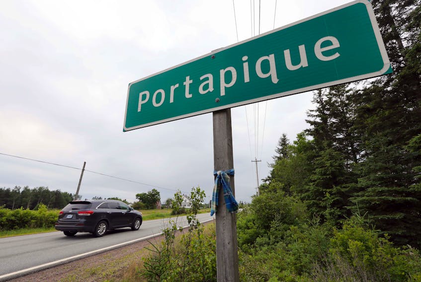 July 23, 2020—The civic sign welcoming people to Portapique.
ERIC WYNNE/Chronicle Herald 