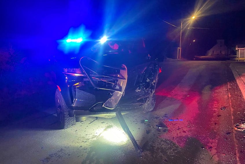 RCMP say a police vehicle was rammed following a series of dangerous driving incidents in the Bay Roberts area.