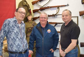 George Dooley, Tom Steele and David Avery are part of a committee that are planning an event to honour the 100th anniversary of the Westville cenotaph.