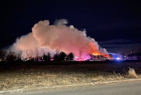 The Carmel Centre in New Waterford was the parish hall for Saint Leonard’s Parish. It burned down early Friday morning. JEREMY FRASER/CAPE BRETON POST