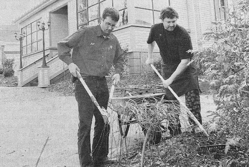 Windsor Home Hardware owner Jeff Redden and Woodshire Inn and Bistro owner Scott Geddes helped spruce up the Woodshire gardens in 2007 as they launched a town-wide contest that encouraged residents to clean up their front yards for a chance to win $500.