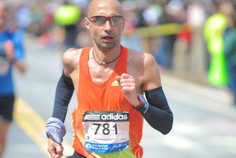 Rami Bardeesy competes in the Boston Marathon. On Monday, the Halifax runner will race in his 20th marathon in person and 21st overall when the 2020 virtual race is included. - RAMI BARDEESY