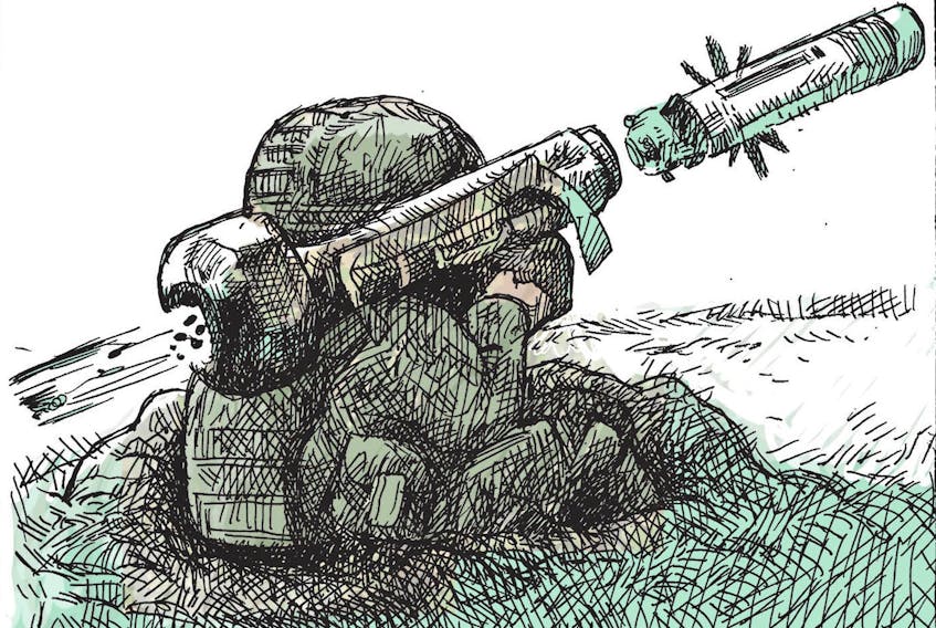 Preview of Michael de Adder's editorial cartoon for April 19, 2022.