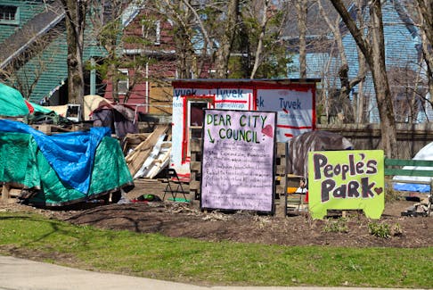 April 18, 2022--New signage, put up by residents at Meagher Park, in a plea to Halifax City Council.
ERIC WYNNE/Chronicle Herald