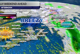 A look at forecast conditions on Saturday in Atlantic Canada.