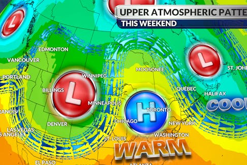 The atmospheric influences affecting our weather this weekend.