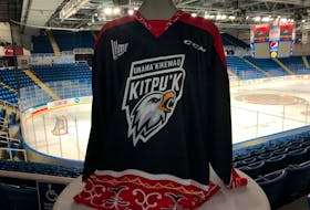 The second run of the special edition Cape Breton Eagles jerseys are available now. The design celebrates Mi'kmaw culture and language with the words Unama'kikewaq Kitpu'k, which loosely translates to Cape Breton Eagles. ARDELLE REYNOLDS/CAPE BRETON POST 