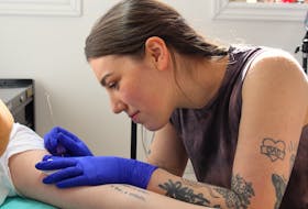 Fredericka Jessica Coffey is the owner of Bespoke Poke and specializes in the hand-poke method of tattooing.