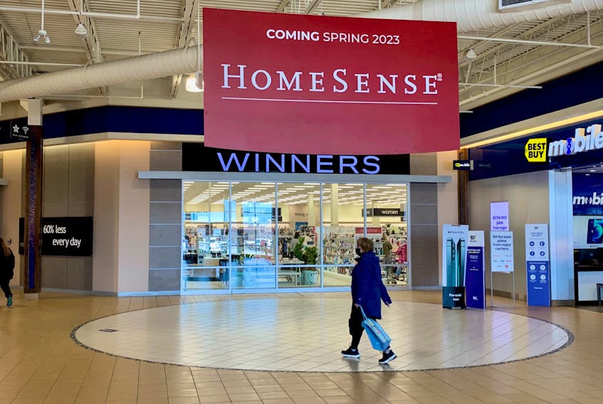 The sign says it all. The company that owns Winners plans to open a new HomeSense store in Sydney’s Mayflower Mall in the spring of 2023. The pending opening is just one of several moves taking place at Cape Breton’s largest shopping centre. DAVID JALA/CAPE BRETON POST