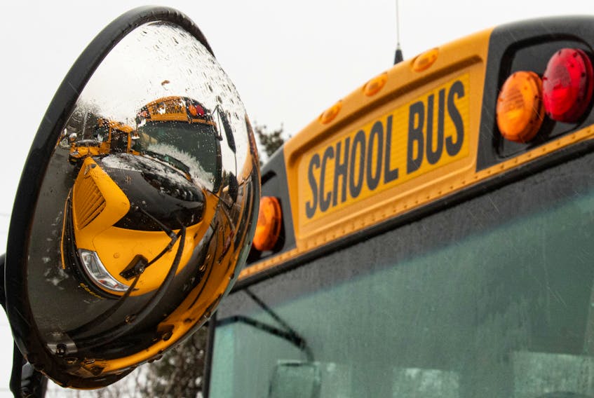 School buses sit parked in a lot off the Bedford Highway on Monday, April 4, 2022.
Ryan Taplin - The Chronicle Herald