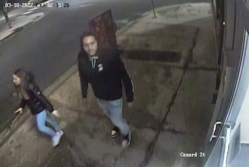 Halifax Regional Police released surveillance footage photos from the area where 25-year-old Treyvhon Bradshaw was shot and killed in Halifax in March. Police ask anyone able to identify the two people of interest to contact investigators.  