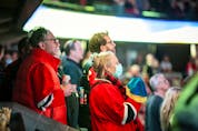  A special video tribute and a chair in his box that sat empty, surrounded by flowers, was a special tribute for the late Eugene Melnyk Sunday April 3, 2022, at the Ottawa Senators home game against Detroit.