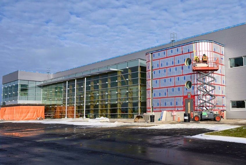 A photo showing construction of the new Health Services Centre at Garrison Petawawa.