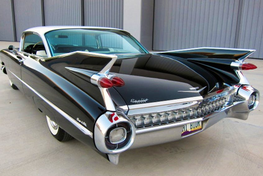This photo of a 1959 Cadillac illustrates the extravagance in automobile design in the 1950s. There weren’t many of these cars in my neighbourhood. CONTRIBUTED