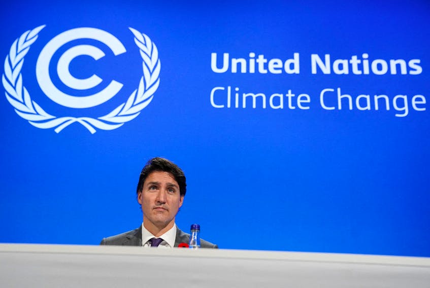 Prime Minister Justin Trudeau attends the Global Methane Pledge event during the UN Climate Change Conference in Glasgow, Scotland in November 2021. REUTERS/Kevin Lamarque