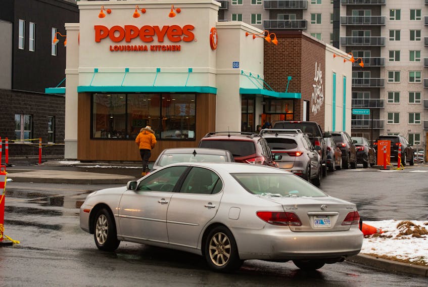 There were still long lineups for Popeye's chicken in Bedford on Monday, April 4, 2022.
Ryan Taplin - The Chronicle Herald