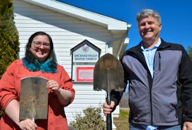Orchard Valley United Church Youth Minister Katie Logan, Minister Don Sellsted and members of the church community are ready break ground on an expansion project. KIRK STARRATT