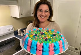 An easy peasy peeps Easter themed brownie cake that is most definitely fit to look at – and eat! Contributed photo/Paul Pickett