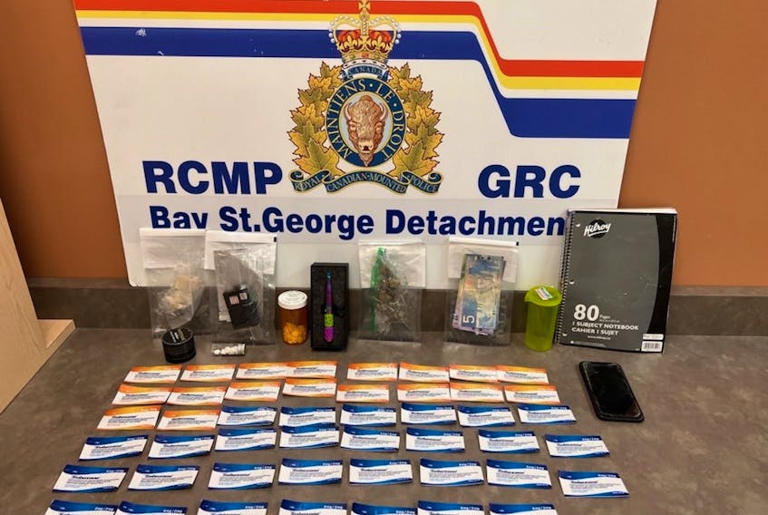 Bay St. George RCMP said officers seized cash, drugs and drug paraphernalia after a single-vehicle crash on Route 490 near Stephenville on April 5.