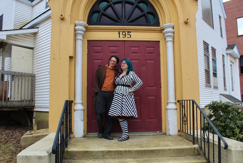Asa Nodelman and Wanda White are renovating this old church to create The Odditorium, which will be a team room, woodshop and circus as well as their home. 