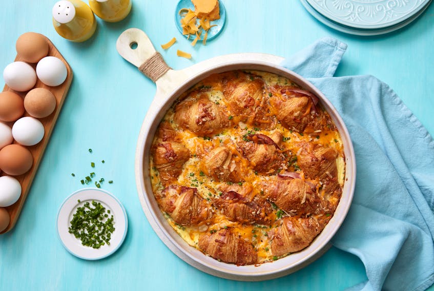 This recipe for Ham and Cheddar Croissant Bake, by famed Canadian chef Lynn Crawford, is a great option for Easter brunch.