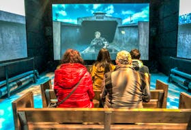 The Cape Breton Miners Museum's virtual experience simulates the experience of entering a mine shaft in a coal cart. JESSICA SMITH/CAPE BRETON POST