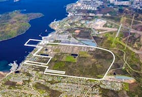A land and water lot property in the Shearwater area, zoned for industrial development, is for sale. CBRE