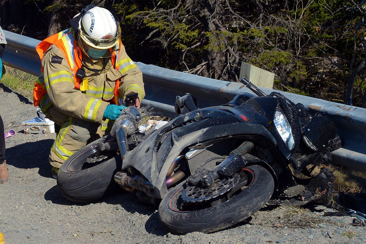 Motorcycle driver seriously injured in two vehicle Portugal Cove