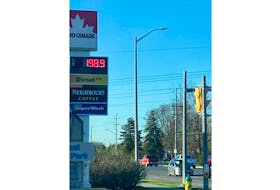 Gas prices in Bellville, Ont. are just as high as they are in Atlantic Canada. - Contributed/Jim Smith