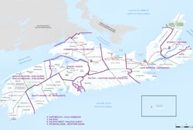 
A map of Nova Scotia shows the proposed  changes to the federal electoral district boundaries by the Federal Electoral Boundaries Commission for Nova Scotia.
