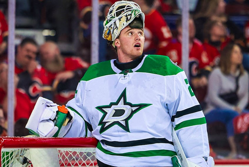 Dallas Stars goaltender Jake Oettinger leads the 2022 Stanley Cup playoffs with a sparkling .956 save percentage.