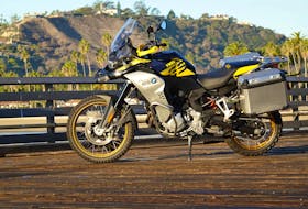 Big-cube adventure bikes are all getting pretty weighty these days, but the 2022 BMW F 850 GS Adventure leans towards the lighter side. David Booth/Postmedia News