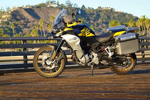 Big-cube adventure bikes are all getting pretty weighty these days, but the 2022 BMW F 850 GS Adventure leans towards the lighter side. David Booth/Postmedia News