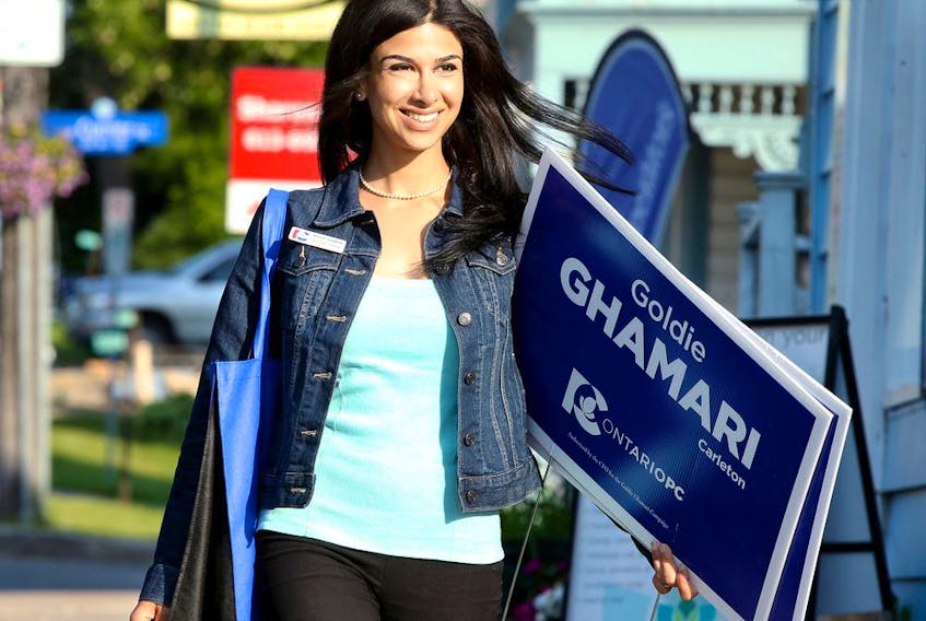 Goldie Ghamari in a file photo from the 2018 Ontario election campaign.