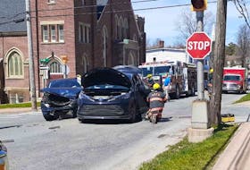 First responders were called to a two-vehicle accident on Temperance Street on May 12.