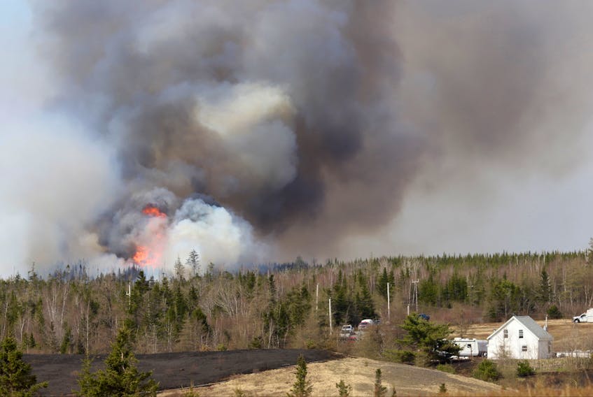 Firefighters are battling a wildfire near Dean and Upper Musquodoboit on Friday, May 13, 2022. Tim Krochak - The Chronicle Herald