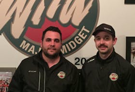 The Kensington Monaghan Farms Wild recently named Nathan DesRoches, left, and Jeremy Balderston to the New Brunswick/P.E.I. Major Under-18 Hockey League team’s coaching staff for the 2022-23 season. DesRoches takes over as head coach, and Balderston will serve as an assistant coach. Contributed