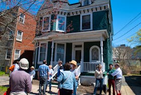 People attend a small rally in front of a house on Edward Street in south end Halifax on Thursday, May 12, 2022. Dalhousie University owns the house and has plans to demolish it.
Ryan Taplin - The Chronicle Herald