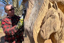 Vince Jones is a local artisan who uses chainsaws to carve images into wood. Having begun 30 years ago at the age of 17, he mostly works with trees on private property. His first public art piece is currently in the finishing stages and is on the grounds of Government House in St. John's.