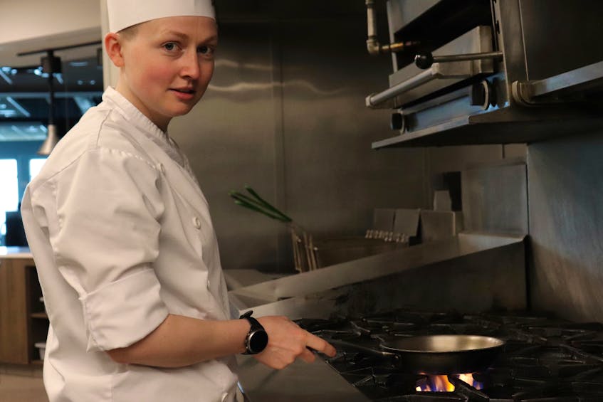 Jillian Clark, a former chemist and current student at the Culinary Institute of Canada in Charlottetown, won a Senior Women Academic Administrators of Canada 2022 Student Leadership Award last month. She says the award underscores the importance of female-identifying people in leadership roles.