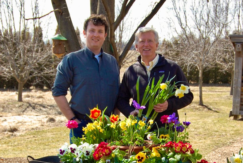 Mark Cullen, right, and his son, Ben, say there are plenty of benefits to container gardening.
