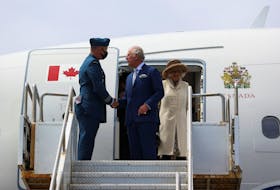 Britain's Prince Charles and Camilla, Duchess of Cornwall arrive for their Canadian 2022 Royal Tour in St. John's, Newfoundland, May 17, 2022.
